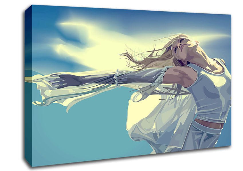 Wind Babe Canvas Wall Art - Zestio