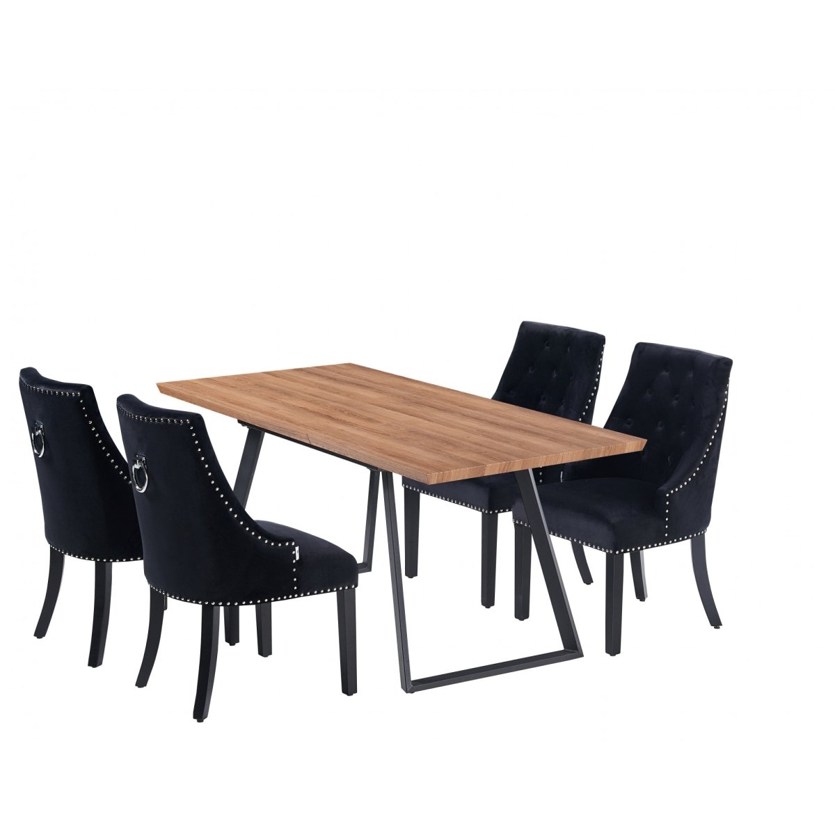 Windsor Toga Lux Dining Set | a Brown Table and Set of 4 Chairs - Zestio