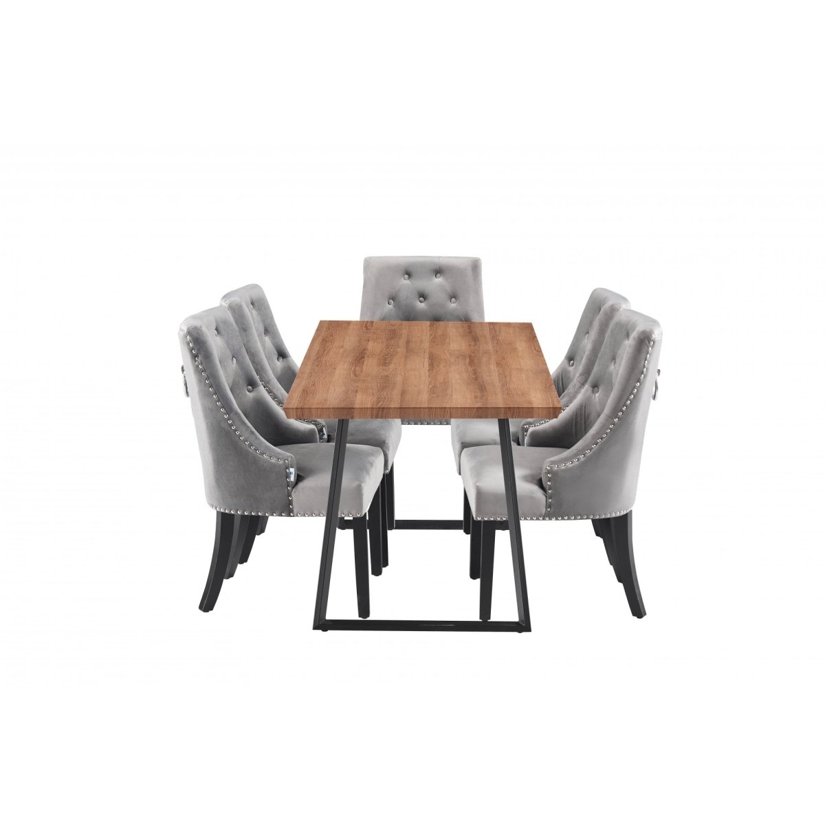 Windsor Toga Lux Dining Set | a Brown Table and Set of 4 Chairs - Zestio