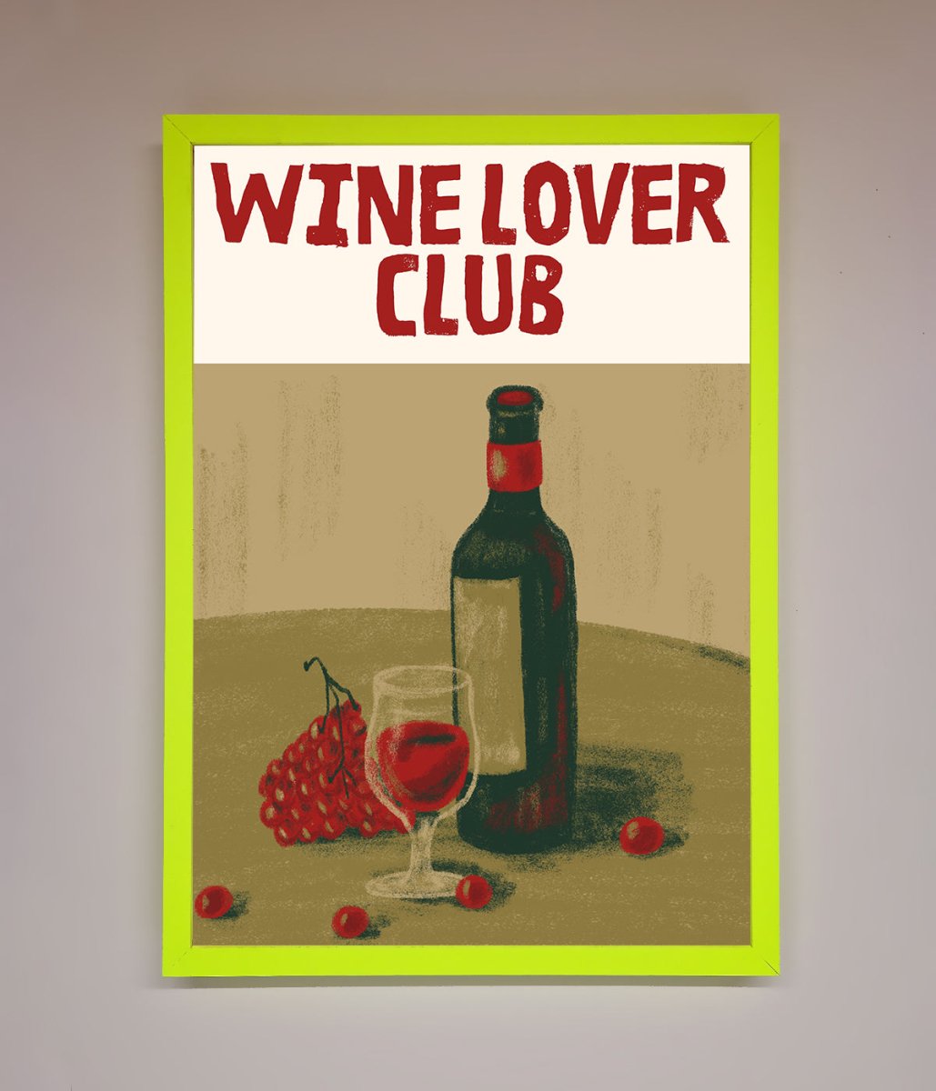 Wine Lovers Club Framed Poster - Zestio