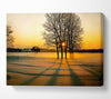 Winter Tree Sunrise Golden Canvas Wall Art - Zestio