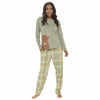 OLIVIA ROCCO Women's Highland Cow Cotton Jersey Pyjama Set Long Sleeve With Elasticated Waistband Lounge Wear PJs Daisy Dreamer