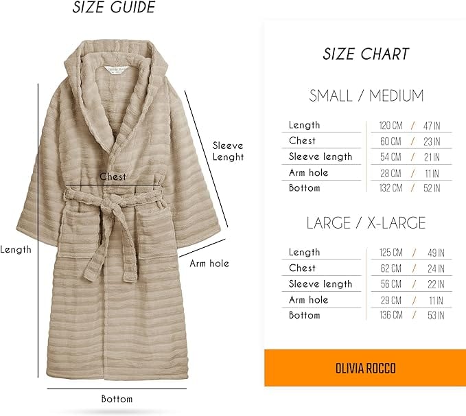 OLIVIA ROCCO Hydro Ribbed Ultra Soft 100 Percent Cotton Hooded Bath Robe With Pockets And Belt White And Grey Luxury Terry Towelling Loungewear