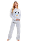 OLIVIA ROCCO Women's Penguin Polar Fleece Pyjama Set Soft Warm Winter Lounge Wear Boutique Nightwear Available In Multiple Sizes