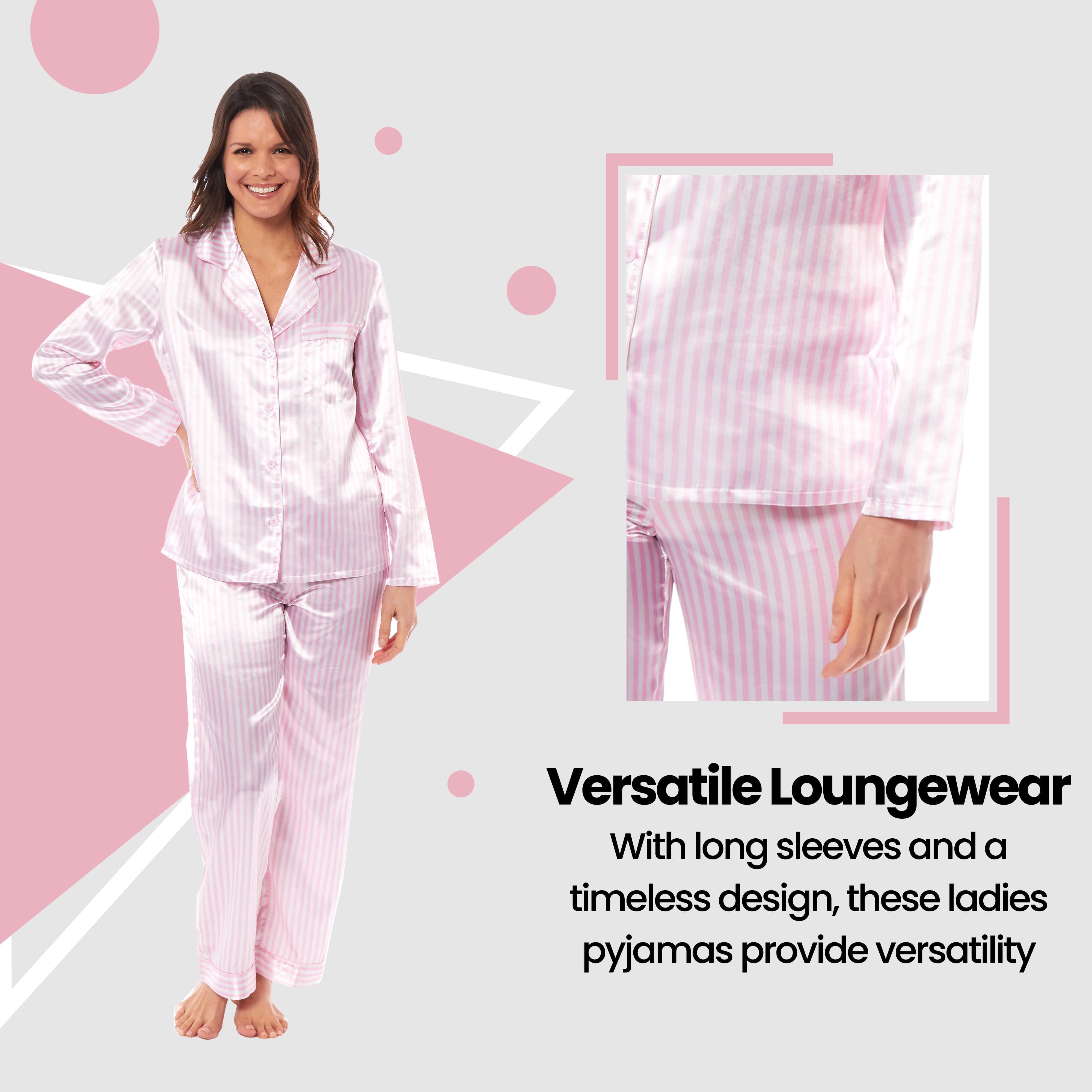 OLIVIA ROCCO Satin Silk Pyjama Set For Women With Dress Shirt Collar And Loose Fitting Pants Black Pink Grey Luxurious Loungewear Nightwear