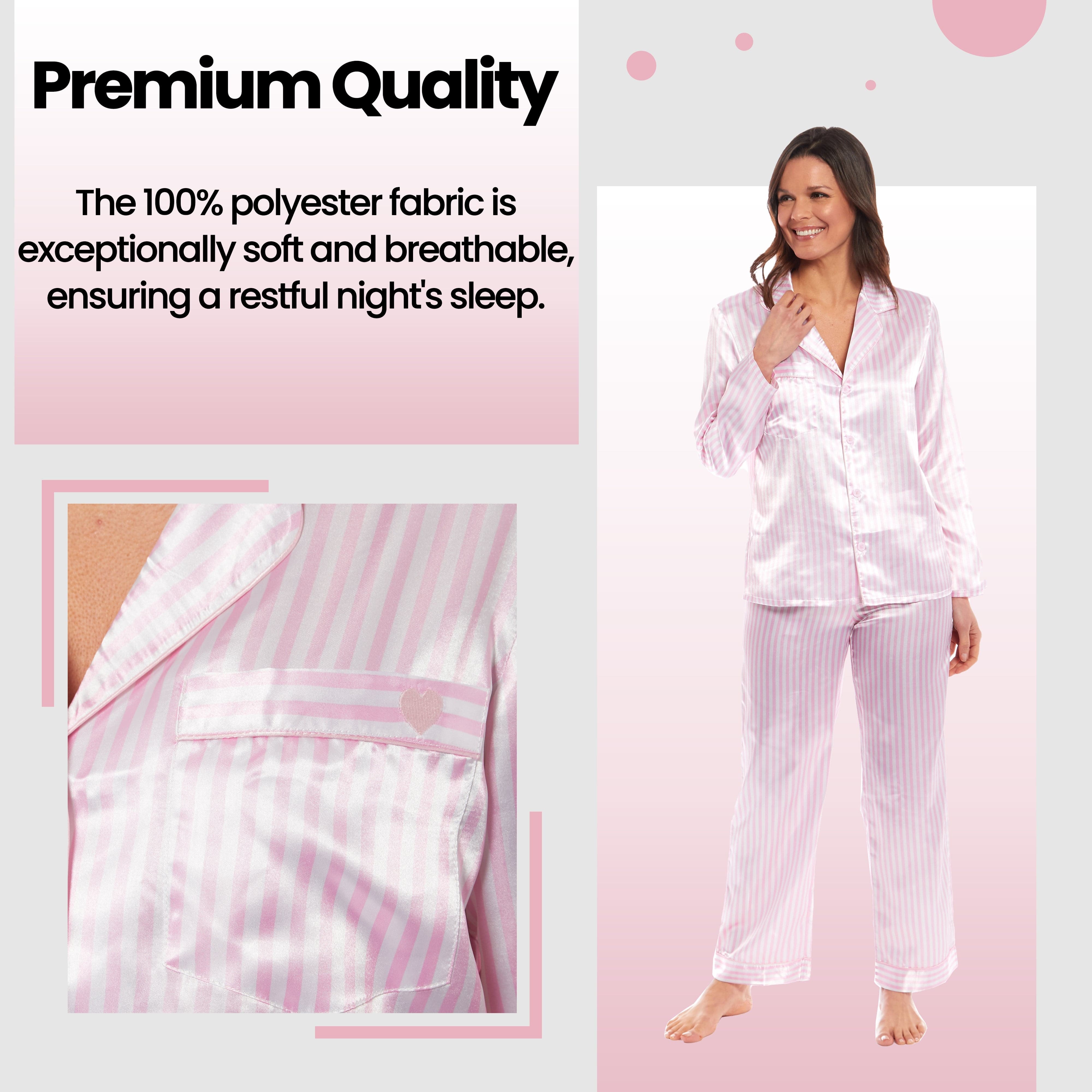 OLIVIA ROCCO Satin Silk Pyjama Set For Women With Dress Shirt Collar And Loose Fitting Pants Black Pink Grey Luxurious Loungewear Nightwear