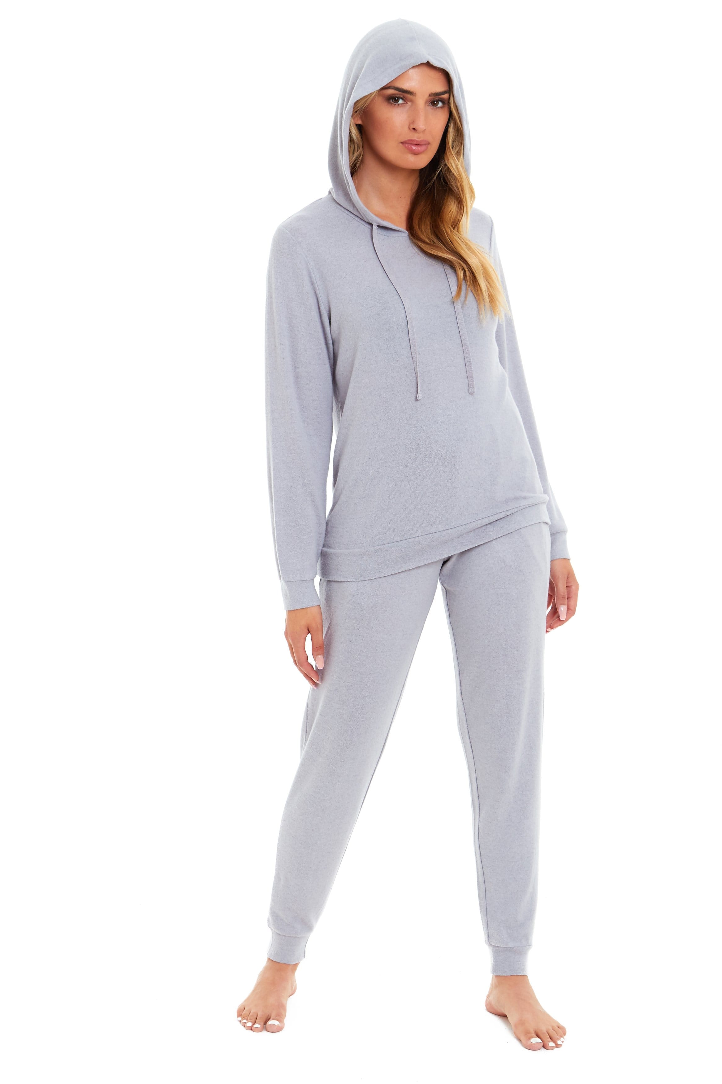 OLIVIA ROCCO Women Super Cosy Hooded Pyjama Set Soft Brushed Polyester Viscose Loungewear Warm Nightwear UK Sizes 8-22 Various Colours