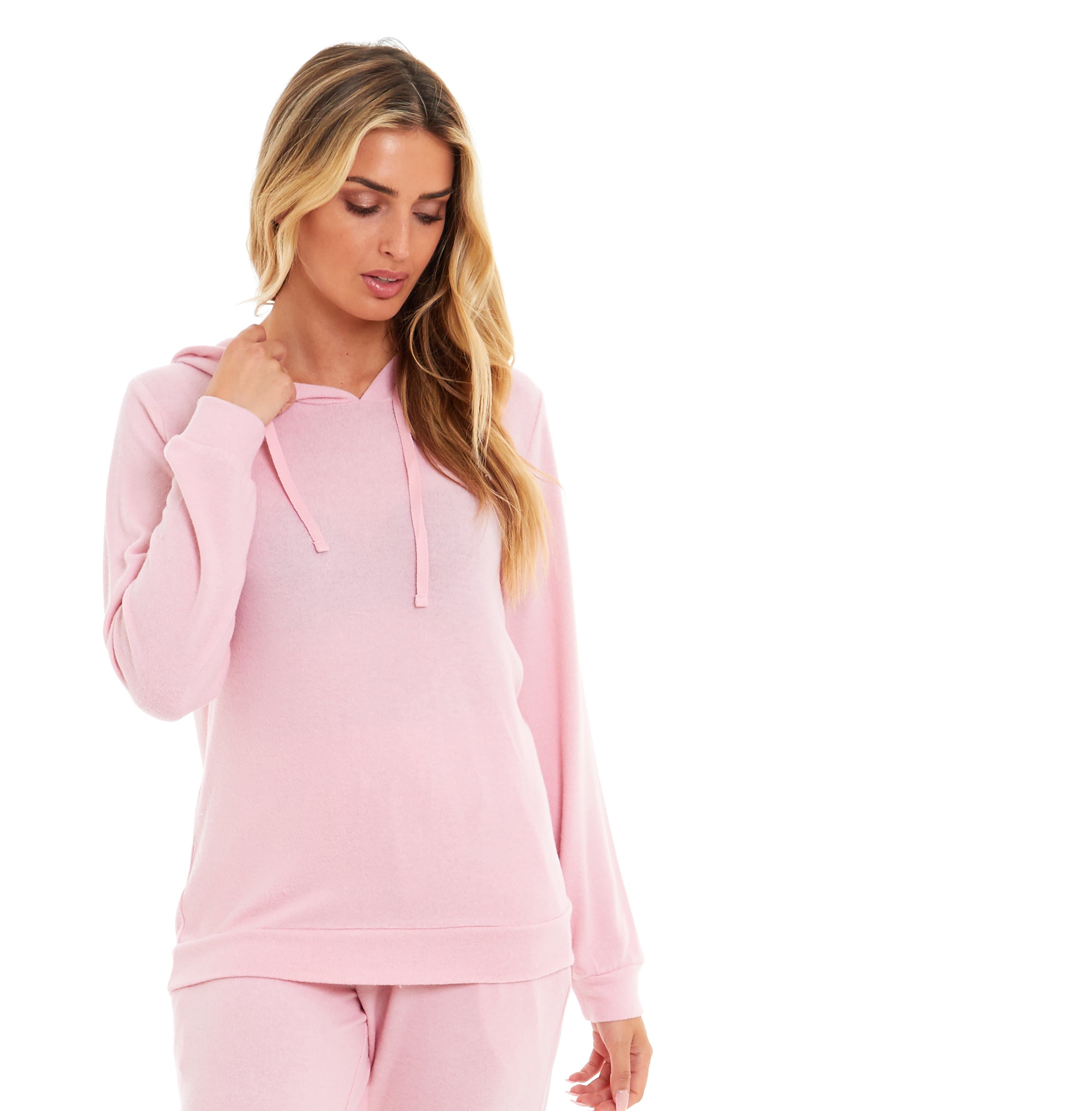 OLIVIA ROCCO Women Super Cosy Hooded Pyjama Set Soft Brushed Polyester Viscose Loungewear Warm Nightwear UK Sizes 8-22 Various Colours