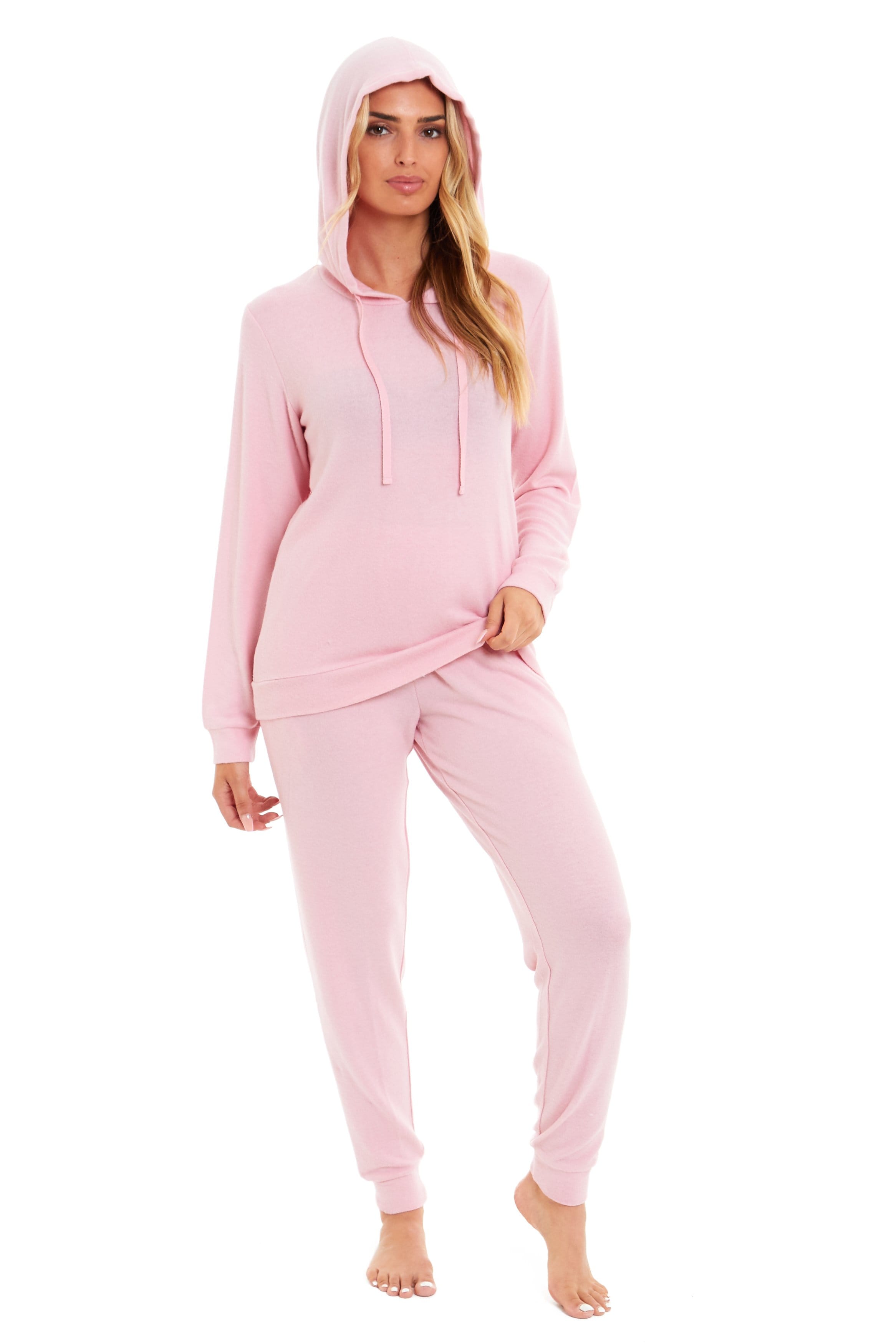 OLIVIA ROCCO Women Super Cosy Hooded Pyjama Set Soft Brushed Polyester Viscose Loungewear Warm Nightwear UK Sizes 8-22 Various Colours