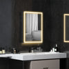 HOMCOM Bathroom Cabinet with Mirror, LED Lights and Demister Pad, Black