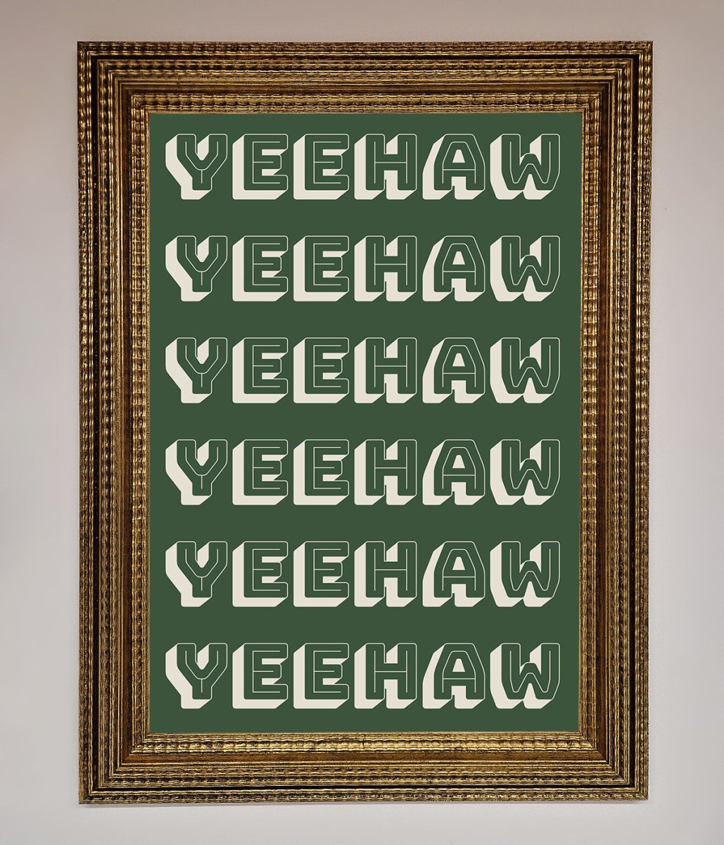 Yeehaw Yeehaw Framed Poster - Zestio
