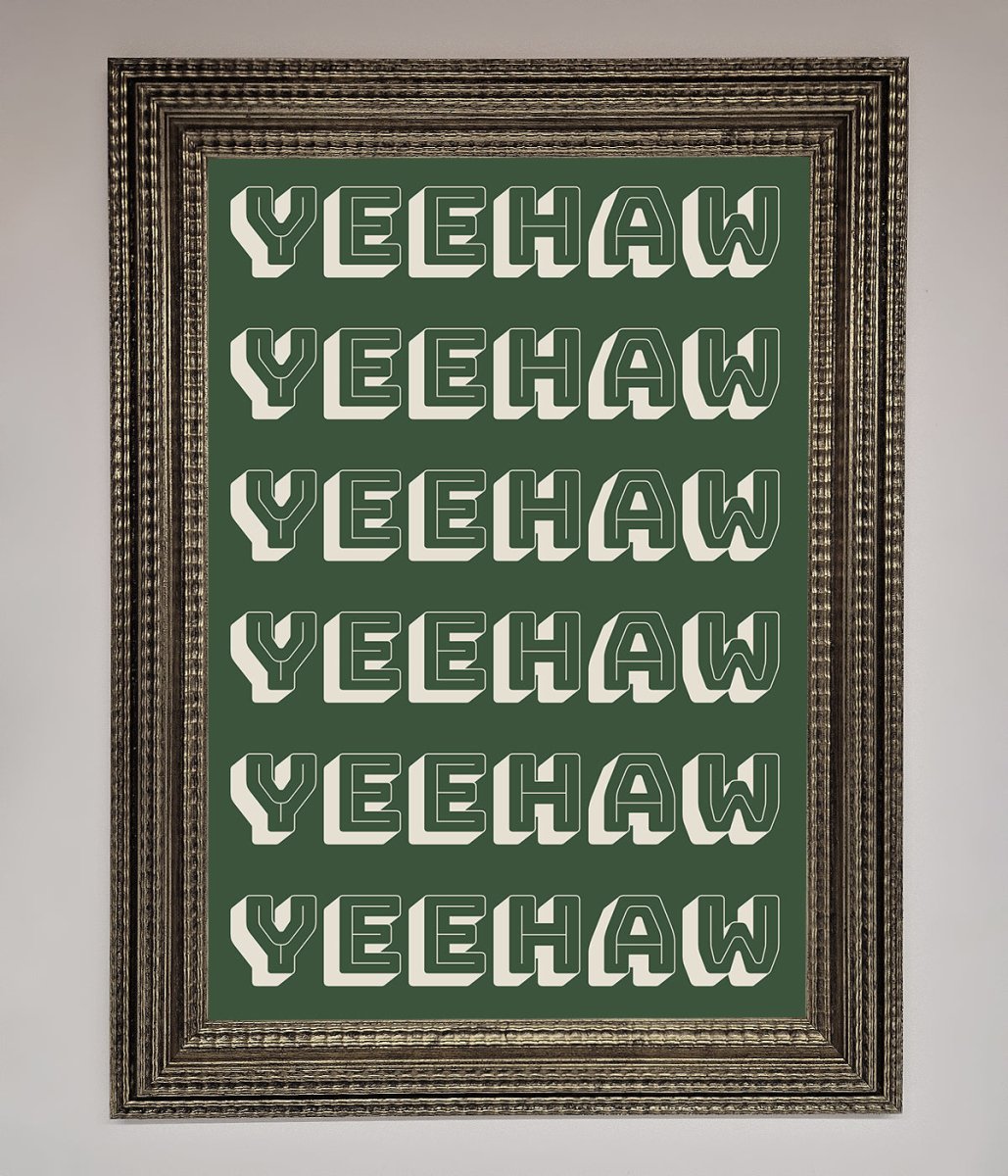 Yeehaw Yeehaw Framed Poster - Zestio