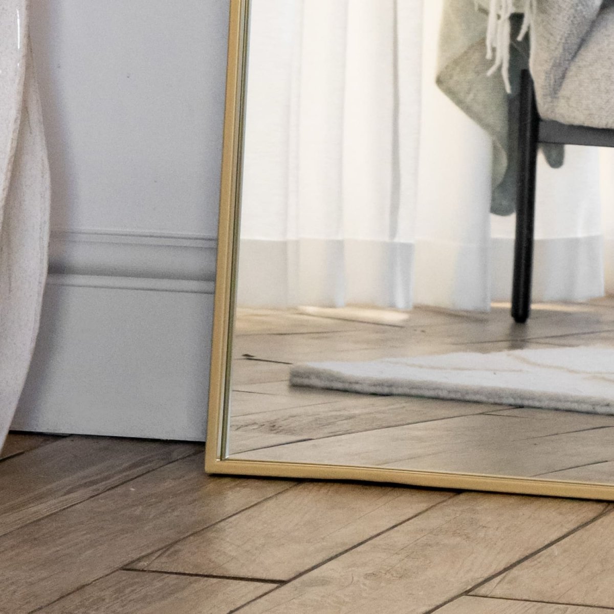 Yoko - Gold Metal Gentle Arch Mirror - 150cm x 60cm - Zestio