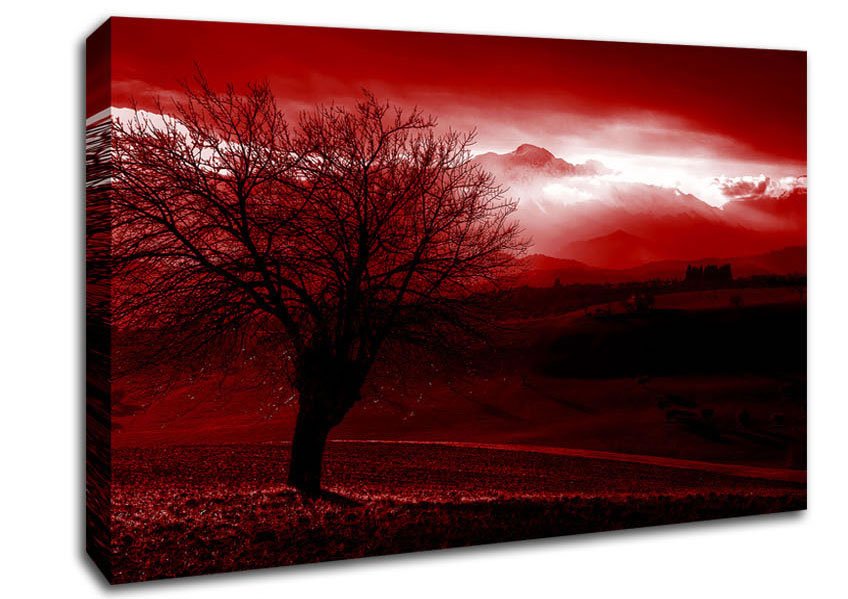 Yorkshire Dales Red Canvas Wall Art - Zestio