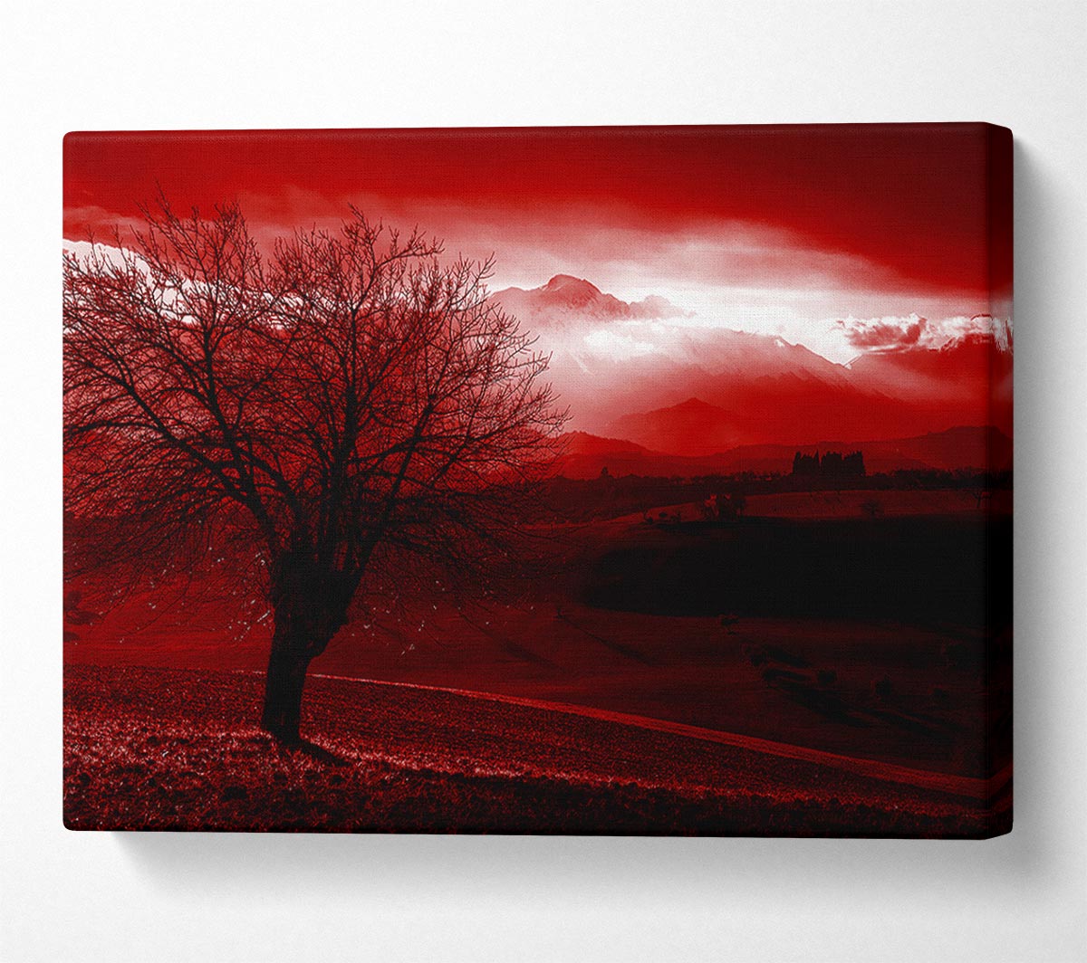 Yorkshire Dales Red Canvas Wall Art - Zestio