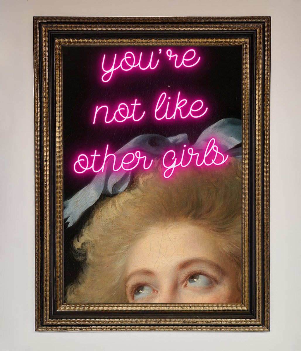 Youre Not Like Other Girls Framed Wall Art - Zestio