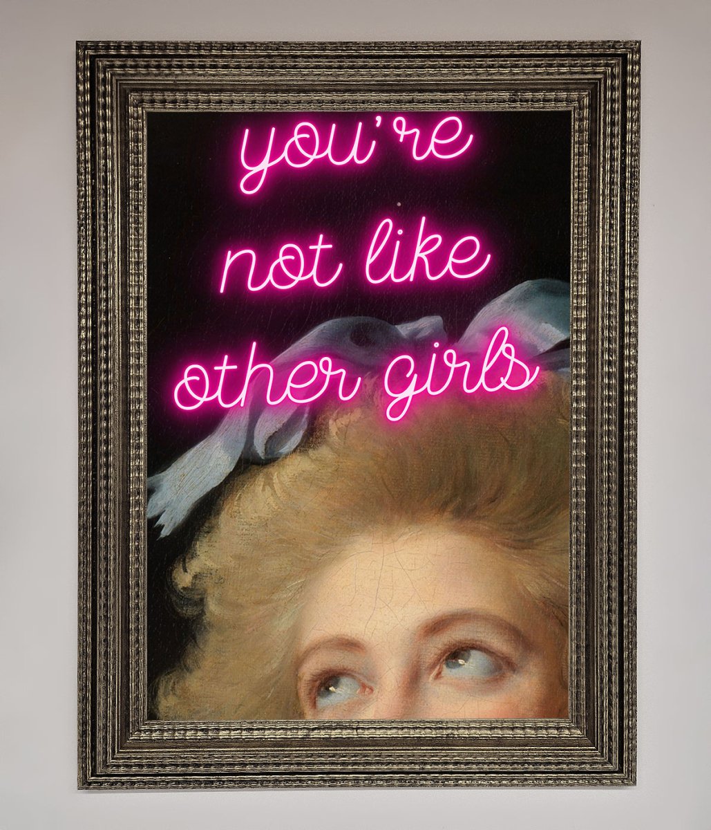 Youre Not Like Other Girls Framed Wall Art - Zestio