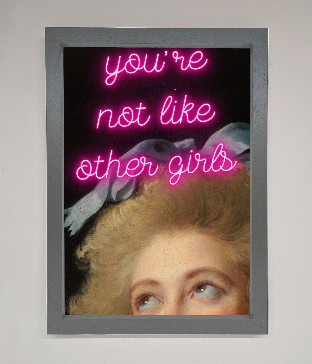 Youre Not Like Other Girls Framed Wall Art - Zestio
