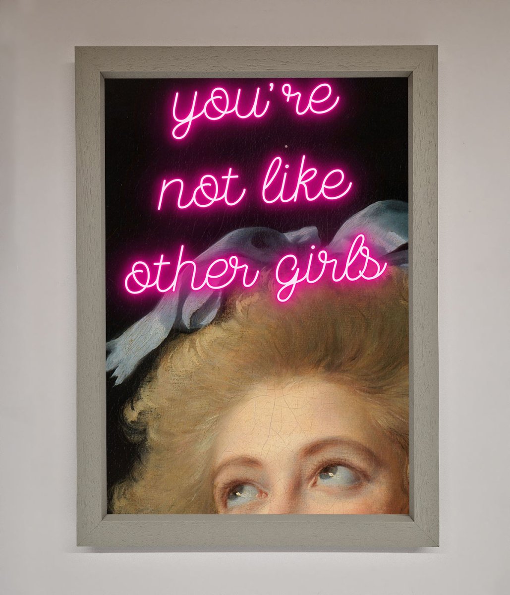 Youre Not Like Other Girls Framed Wall Art - Zestio