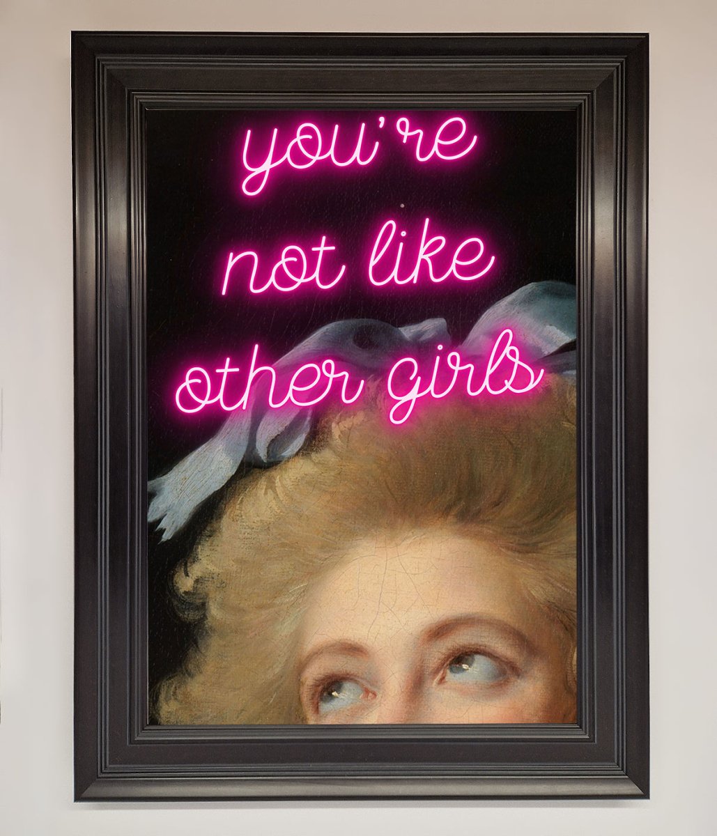 Youre Not Like Other Girls Framed Wall Art - Zestio