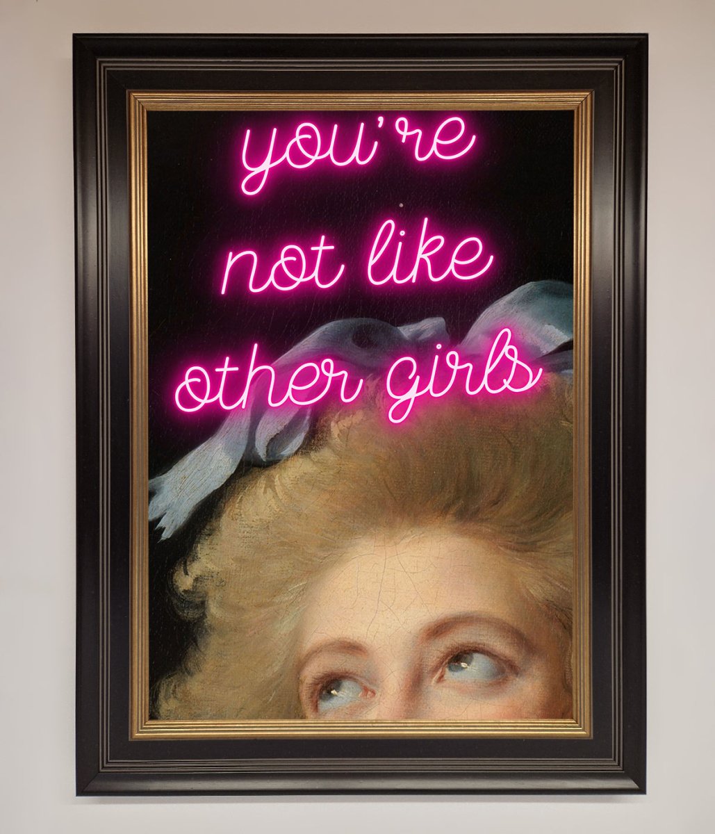 Youre Not Like Other Girls Framed Wall Art - Zestio
